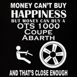 Money Cant Buy A Fiat OTS 1000 Coupe Abarth Funny Dark Shirt