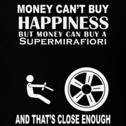 Money Cant Buy A Fiat Supermirafiori Funny Dark Shirt