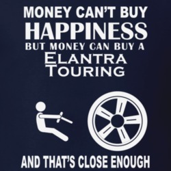 Money Cant Buy A Hyundai Elantra Touring Funny Dark Shirt