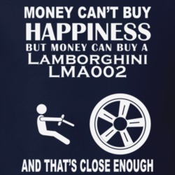 Money Cant Buy A Lamborghini LMA002 Funny Dark Shirt