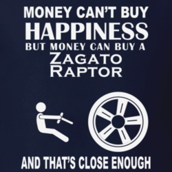 Money Cant Buy A Lamborghini Zagato Raptor Funny Dark Shirt