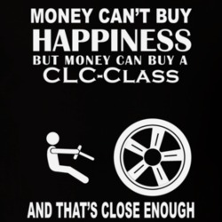 Money Cant Buy A Mercedes Benz CLC-Class Funny Dark Shirt