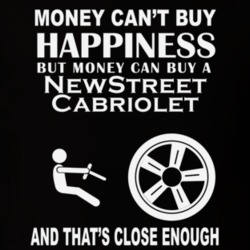 Money Cant Buy A Microcar NewStreet Cabriolet Funny Dark Shirt