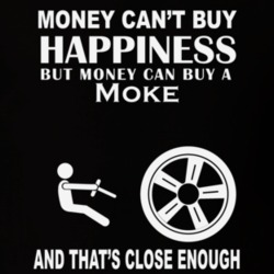 Money Cant Buy A Mini Moke Funny Dark Shirt
