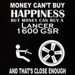 Money Cant Buy A Mitsubishi Lancer 1600 GSR Funny Dark Shirt
