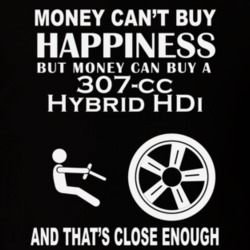 Money Cant Buy A Peugot 307-cc Hybrid HDi Funny Dark Shirt