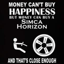 Money Cant Buy A Simca Horizon Funny Dark Shirt