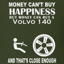 Money Cant Buy A Volvo 140 Funny Dark Shirt