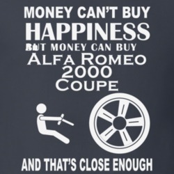 Money Cant Buy An Abarth Alfa Romeo 2000 Coupe Funny Dark Shirt