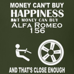 Money Cant Buy An Alfa Romeo 156 Funny Dark Shirt