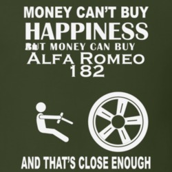 Money Cant Buy An Alfa Romeo 182 Funny Dark Shirt