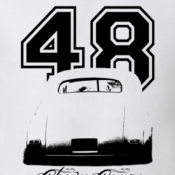 1948 Chevy Coupe Rear Year Model Light Shirt