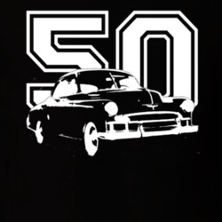 1950 Chevy Styleline Coupe Side Year Dark Shirt