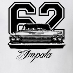 1962 Chevrolet Impala Grill View Year Model Light Year T Shirt