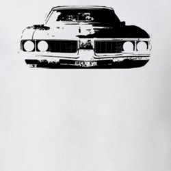 1969 Oldsmobile 442 Grill View Black Graphic Light T Shirt