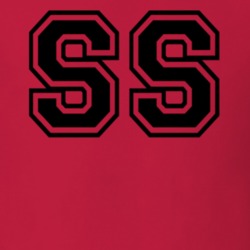 SS Collegiate Black Graphic for Back of Shirt