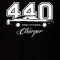 1970 Dodge Charger Side View Engine Size Model Dark Shirt