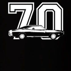 1970 Dodge Charger Side View Year Dark Shirt