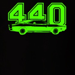 1970 Dodge Charger Side View Engine Size Green Graphic T Shirt