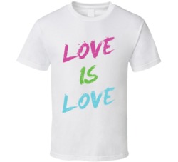 Love Is Love Script LGBT Pride White T Shirt