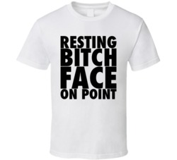 Resting B Face On Point Funny RBF White T Shirt
