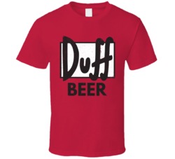Simpsons Duff Beer Logo Worn Look T Shirt