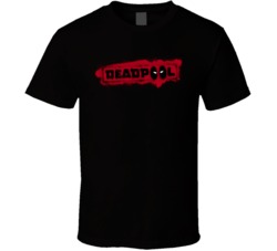 Deadpool Stencil Comic Book Hero T Shirt