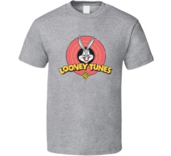 Bugs Bunny Looney Toons Faded Worn Look Logo T Shirt