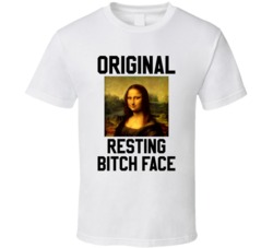 Mona Lisa Original Resting Face RBF T Shirt