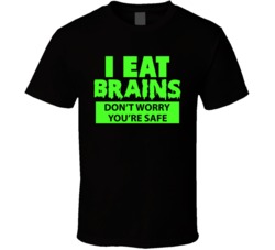 I Eat Brains Halloween Zombie T Shirt