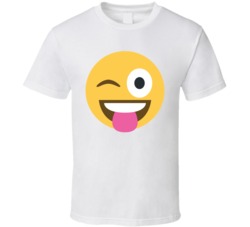 Emoji Sticking Out Tongue Winking Funny Flirting Kidding T Shirt
