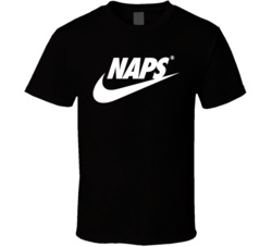 Swoosh Just Do It Naps Funny Lazy LT T Shirt