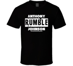 Anthony Rumble Johnson MMA Fighting Distressed Block T Shirt