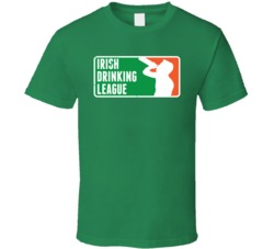Irish Drinking Leagure St Patrick's Day Team Worn Look T Shirt