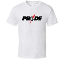 Pride FC MMA Fighting Letter Logo White T Shirt