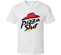 Pizza Hut Parody White T Shirt