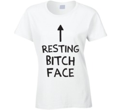 Resting Bitch Face Arrow White T Shirt
