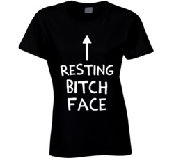 Resting Bitch Face Arrow Black T Shirt