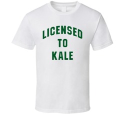 Licensed To Kale Funny Vegan Vegetarian Paleo Nutrition T Shirt