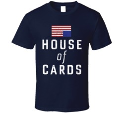 House of Cards Netflix TV Show Logo Worn Look T Shirt