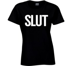 Slut Anti Shaming Feminist Rally Protest Black T Shirt