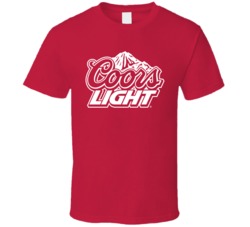 Coors Light Beer Logo T Shirt
