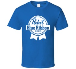 Pabst Blue Ribbon Beer Logo T Shirt