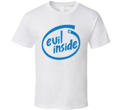 Evil Inside Funny Intel Parody T Shirt