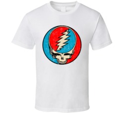 Grateful Dead Steal Your Face Worn Look T Shirt