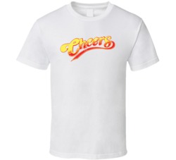 Cheers TV Show Logo Worn Look T Shirt