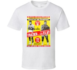 Muhammad Ali Joe Frazier Boxing Poster Worn Look T Shirt