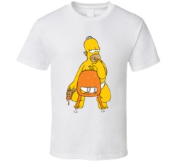 Sexy Homer Worn Look T Shirt