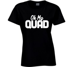 Oh My Quad Funny Fitness Worn Look T Shirt