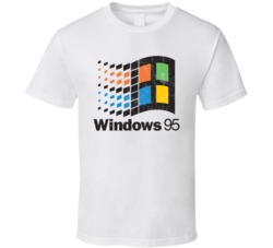 Windows 95 Logo Worn Look T Shirt